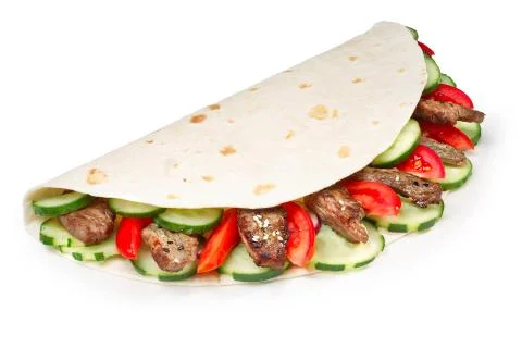 Beef shawarma isolated Foto stock
