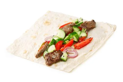 Beef shawarma isolated Stock Photos