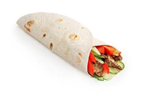 Beef shawarma isolated Stock-Fotos