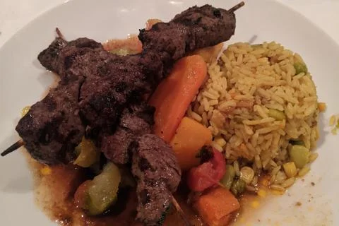 Beef shish kabobs Stock Photos