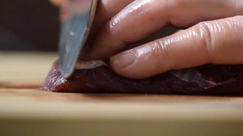Beef slice food meat dinner steak Stock Footage 93646293