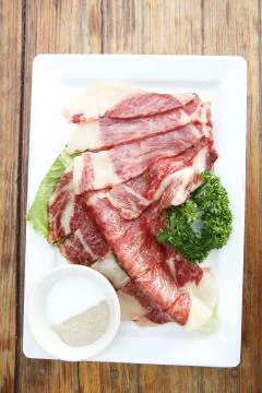 Beef slice Stock Photos