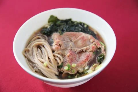 Beef Soba noodle Foto stock
