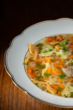 Beef soup with vegetables Foto stock