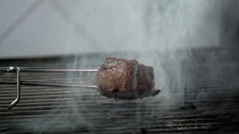Beef Steak is Almost Ready Stock Footage 132167681