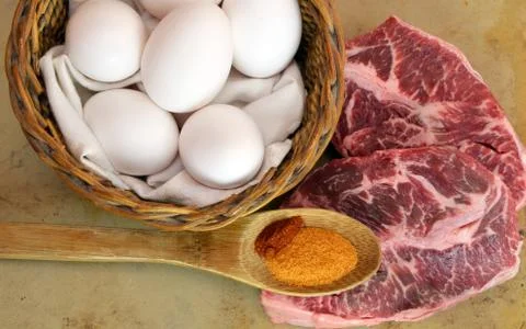 Beef Steak Egg Breakfast 写真素材