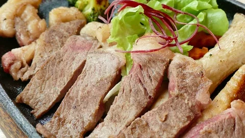Beef steak Video stock 76032594