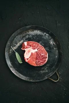Beef steak  with herbs Stock Photos