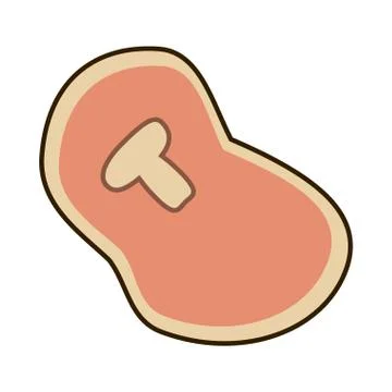 Beef steak icon Stock Illustration