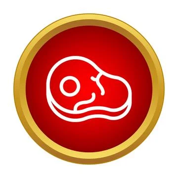Beef steak icon representing meat and butchery Ilustración de archivo