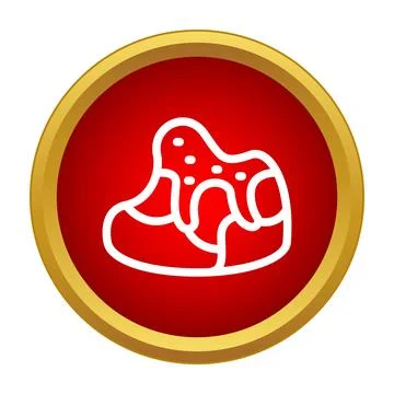 Beef steak icon symbolizing grilled meat food Ilustración de archivo