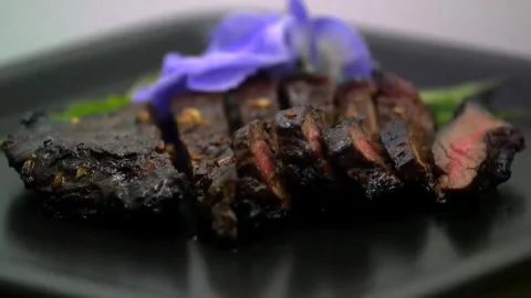 Beef steak meat Video stock 268483396