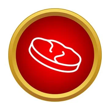 Beef steak outline icon representing raw meat Ilustración de archivo