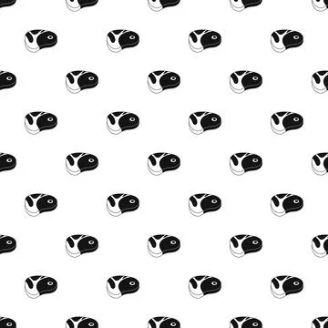 Beef steak pattern seamless Stock Illustration