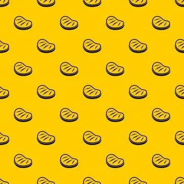 Beef steak pattern vector Stock Illustration