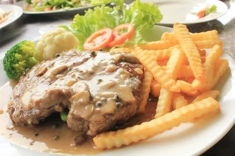 Beef steak Stock Photos