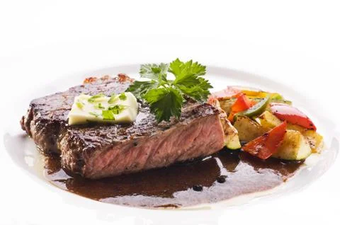 Beef steak Stock Photos