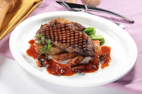 Beef steak Stock Photos