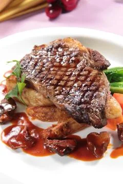 Beef steak Stock Photos