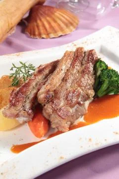 Beef steak Stock Photos