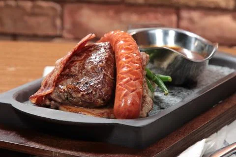 Beef steak Stock Photos