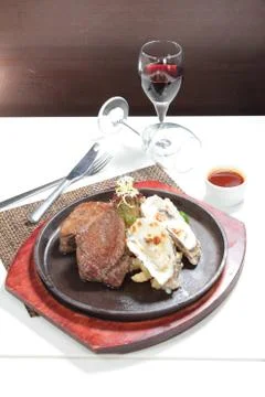 Beef steak Stock Photos