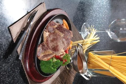 Beef steak Stock Photos