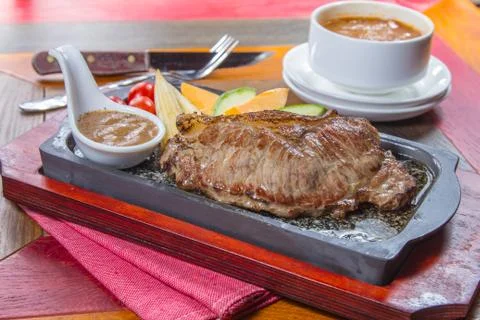 Beef steak Stock Photos