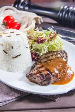 Beef steak Stock Photos
