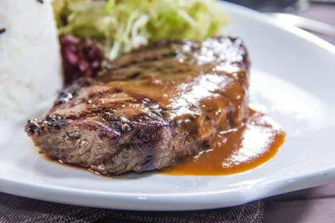 Beef steak Stock Photos