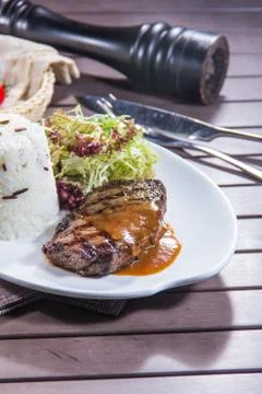 Beef steak Stock Photos