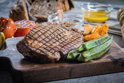 Beef steak Stock Photos