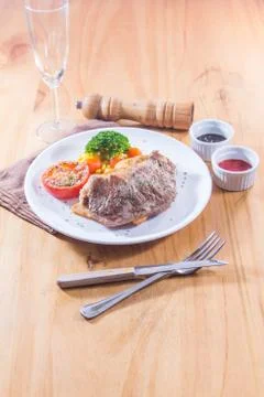 Beef steak Stock Photos