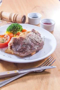 Beef steak Stock Photos