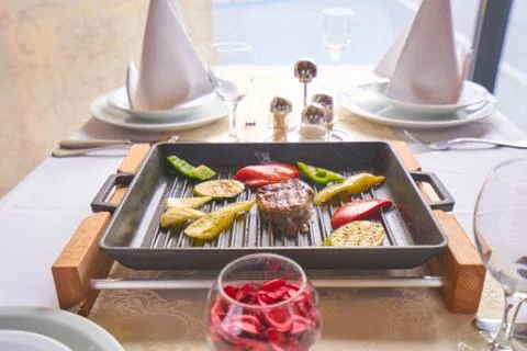 Beef Steak plate Stock Photos