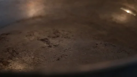 Beef Steak Raw Frying Pan Stock Footage 126666023