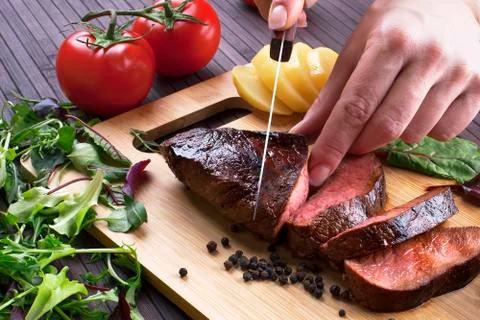 Beef steak - Stock Image Stock Photos