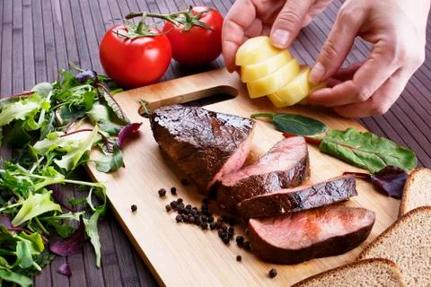 Beef steak - Stock Image Stock Photos