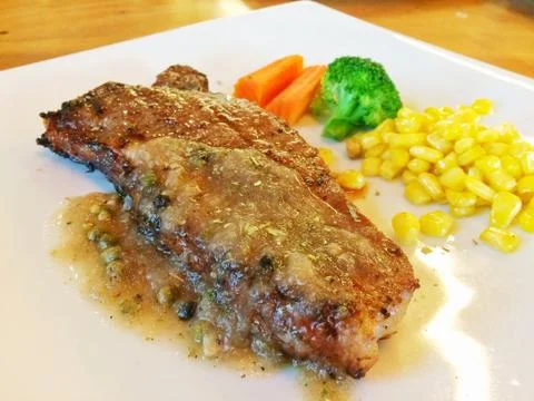 Beef Steak With Vegetables. Stock Photos