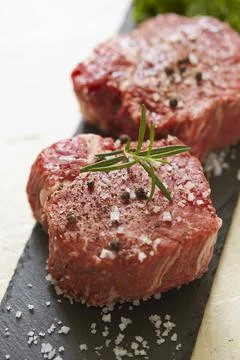 Beef steak with vegetables Stock Photos