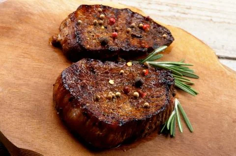 Beef steaks Stock Photos