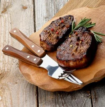 Beef steaks Stock Photos