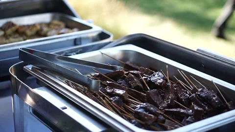Beef Teriyaki Sticks Stock Footage 222887503