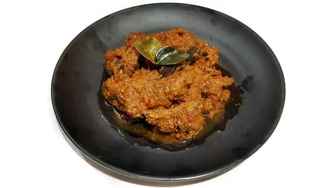 Beef Toppa Lada served in a black plate Stock Photos