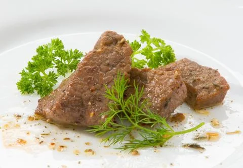Beef on white background 스톡 사진