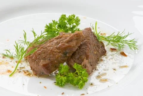 Beef on white background Stock Photos