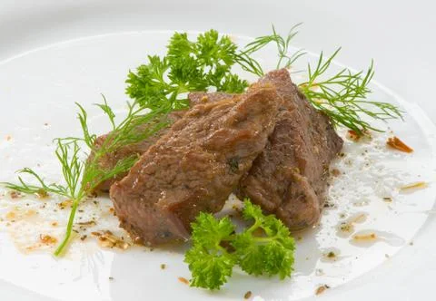 Beef on white background Stock Photos