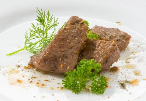 Beef on white background Stock Photos