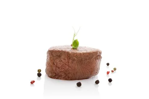 Beefsteak isolated on white background. Stock Photos