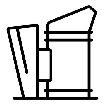 Beehive and bee smoker creating honey products for healthy lifestyle Ilustração Stock